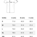 Grössentabelle T-Shirt Premium
