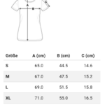 Grössentabelle Girly Shirt Premium